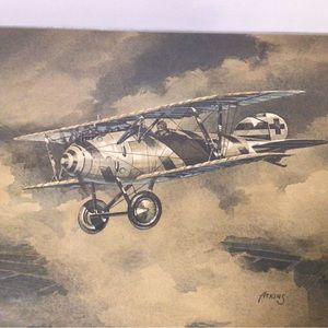 2 WWI biplane prints by Atkinson